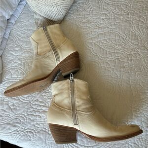 Dolce Vita Cream Ankle Booties
